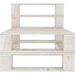 vidaXL vidaXL Ogrodowa sofa 3-osobowa z palet, drewniana, biała