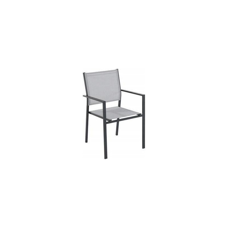 Mirpol Krzesło ogrodowe stalowe szare Girona 54,9 x 87 cm