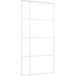 vidaXL vidaXL Drzwi przesuwne, szkło ESG i aluminium, 102,5x205 cm, białe