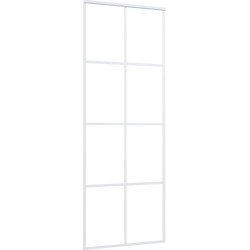 vidaXL vidaXL Drzwi przesuwne, matowe szkło ESG i aluminium, 76x205 cm, białe