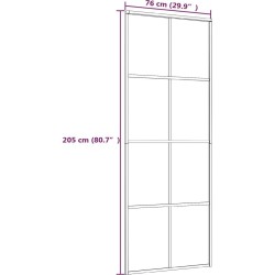vidaXL vidaXL Drzwi przesuwne, matowe szkło ESG i aluminium, 76x205 cm, białe