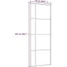 vidaXL vidaXL Drzwi przesuwne, matowe szkło ESG, aluminium, 76x205 cm, czarne