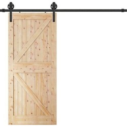 Springos System do drzwi przesuwnych 183 cm barn door, prowadnica z okuciami do 100 kg czarny UNIWERSALNY