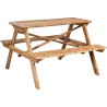 vidaXL Stół piknikowy, 115x115x81 cm, bambusowy