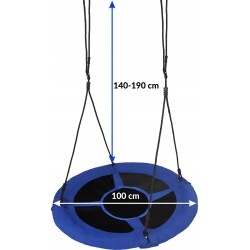 kontrast Bocianie gniazdo huśtawka 100 cm 120 kg niebieski