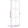 vidaXL vidaXL Drzwi wewnętrzne, 76x201,5 cm, białe, szkło ESG i aluminium