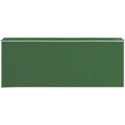 vidaXL vidaXL Szopa ogrodowa, zielona, 192x523x223 cm, stal galwanizowana