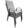 kontrast Krzesło ogrodowe metalowe nowoczesne MAJORKA czarny 55x65x95