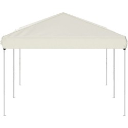 vidaXL Składany namiot imprezowy, kremowy, 3x6 m