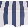vidaXL Markiza zwijana ręcznie, 300 cm, niebiesko-białe pasy