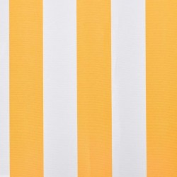 vidaXL Tkanina do markizy, żółto-biała, 3 x 2,5 m (bez ramy)