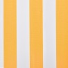 vidaXL Tkanina do markizy, żółto-biała, 3 x 2,5 m (bez ramy)