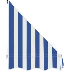 vidaXL Markiza bistro, 350 x 120 cm, niebiesko-biała