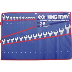 King Tony zestaw kluczy płasko-oczkowych 6-32mm 26 sztuk (1226MRN)