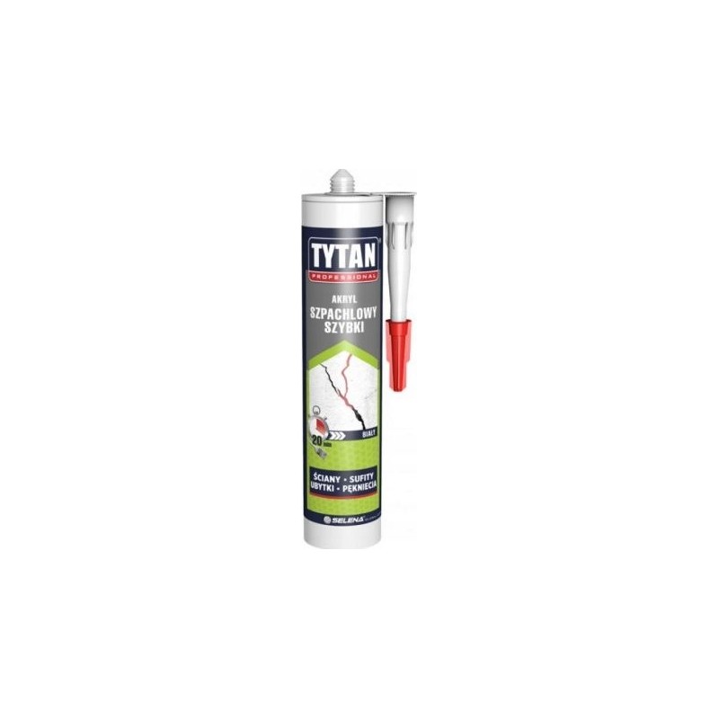 Tytan silikon akryl szpachlowy szybki biały 280 ml