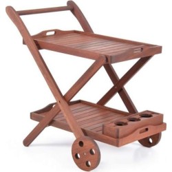 Hecht Stolik wózek ogrodowy drewniany