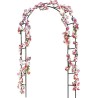 Orion Pergola ogrodowa łukowa drabinka metalowa na kwiaty róże pnącza 140x240 cm