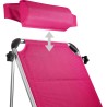 Tectake Leżak plażowy Lorella - pink