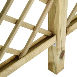 vidaXL Ogrodzenie w formie kratki z pergolą, 300x50x200 cm drewniane!